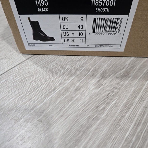 Dr. Martens 1490 Black Leather Boots - Picture 3 of 9